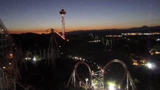 X2 at night Front Row Seat onride HD POV Six Flags Magic Mountain [upl. by Oigroeg]