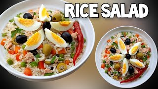 Rice Salad Recipe  Mediterranean Rice Salad Recipe  Summer Food Recipes  Salade de Riz [upl. by Oicelem184]