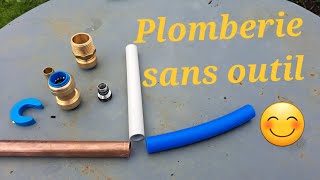 Plomberie sans outils sans soudure avec un raccord plomberie universel pour CuivrePERmulticouche [upl. by Ellecrag]