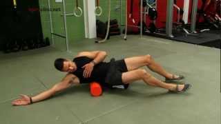 QL muscle  lower back side exercise with foam roller [upl. by Afesoj974]