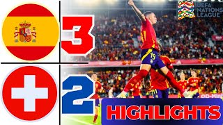 🔴🔥Spagna vs Svizzera 32 tutti i gol e gli highlights Lega delle Nazioni 2024 [upl. by Harrietta210]