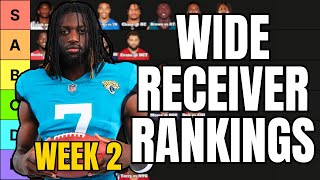 Top 40 Wide Receiver Rankings For Week 2 Fantasy Football [upl. by Wenda777]