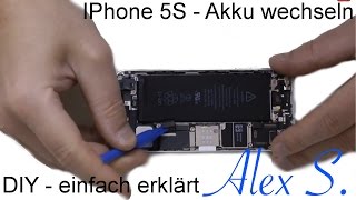 IPhone 5S Akku wechseln austauschen reparieren in 10 min auf Deutsch [upl. by Eekorehc112]