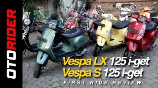 Vespa LX dan S 125 iget First Ride Review  Indonesia  OtoRider [upl. by Rossi]