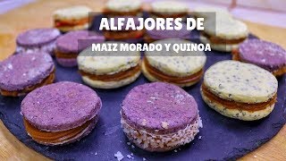 CÓMO PREPARAR ALFAJORES DE MAICENA CON MAÍZ MORADO Y QUINUA  Cocina Peruana  ABEL CA [upl. by Bonita]