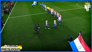 URUGUAY X PARAGUAY  Eliminatorias Mundial 2026 ⚽ Gameplay Simulação PES 2021 [upl. by Bollen]