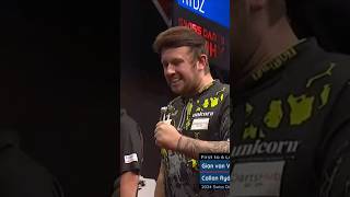 🤩 Callan Rydz battles through 🎯Darts Basel European Tour Dart [upl. by Anaitsirk57]