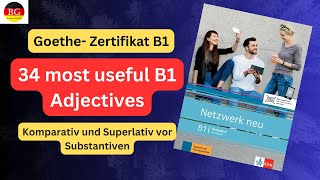 Komparativ und Superlativ vor Substantiven  important B1 adjectives [upl. by Aiepoissac]