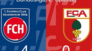 Bundesliga 2 Spieltag 1 FC Heidenheim  FC Augsburg 40 [upl. by Lrak592]