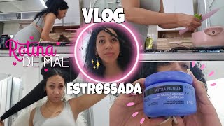 VLOG O DIA TODO SENDO ESTRESSADA  ROTINA DE MÃE  FAXINA NO BANHEIRO  TESTEI EUDORA NOS CABELOS✨ [upl. by Darcia]