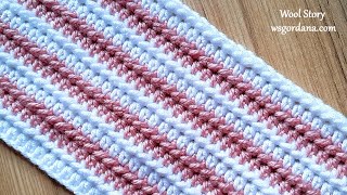 Quick and Easy Beautiful Crochet Stitch Tutorial  Only two rows [upl. by Anul891]