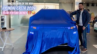 Taking Delivery of New Hyundai Creta Facelift 2024 ❤️ from YouTube Money ⁉️ [upl. by Olson453]