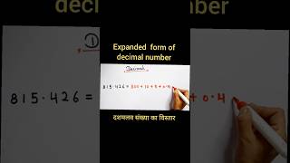 Expanded form of decimal numbers decimalexpansion decimal maths [upl. by Cartwright]