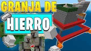 ✅GRANJA de HIERRO más FACIL  Minecraft Bedrock 121 [upl. by Ybeloc]