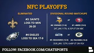 NFL Playoff Picture Schedule Bracket Matchups DatesTimes For 2020 NFC Playoffs Divisional Round [upl. by Hermie]