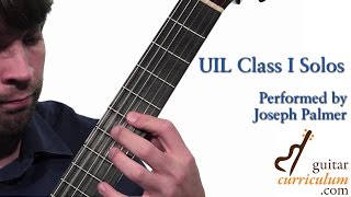 Estudios Sencillos No 11 Leo Brouwer  Joseph Palmer UIL Solos GuitarCurriculumcom [upl. by Yecrad]