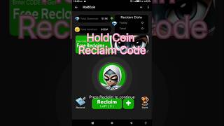 16 September Hold Coin Diamond 💎 Reclaim Code 😎 [upl. by Atteuqnas]