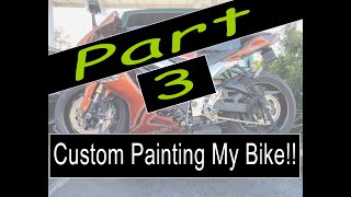 Custom Painting My 2014 Suzuki GSXR 750 Rattle Can Painting  Kustom Canz Pt3 Final [upl. by Dworman]