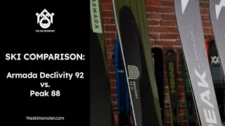 Ski Comparison Armada Declivity 92 Ti vs Peak 88 [upl. by Erodoeht737]