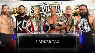 WWE Cody Rhodes Sami Zayn amp Kevin Owens Vs The Rock amp Jacob fatu In WWE 2k24 [upl. by Emiline884]