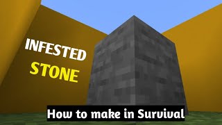 ✓Minecraft  How To get infested stone On Work on Beta 118 [upl. by Gredel]