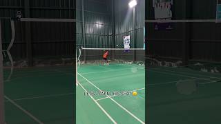 Backhand slice 🔪 badminton [upl. by Idolem]