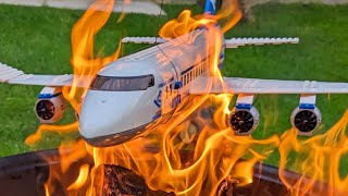 Lego Plane CRASHES IN FIRE [upl. by Gaile]