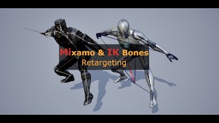 Retarget Mixamo animation in UE5  IK Bones retargeting  Free Bone Snapper [upl. by Euqinemod]