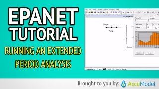 EPANET Tutorial 0208  Running an Extended Period Analysis  Hydraulic Modeling [upl. by Nader]