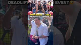 Tyson Reacts To 1053lb Deadlift At Fitness Event Crazy Reactions reaction gymshark [upl. by Ahsilet]