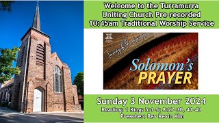 1045 Recording 3 November 2024 Solomons Prayer [upl. by Norman984]