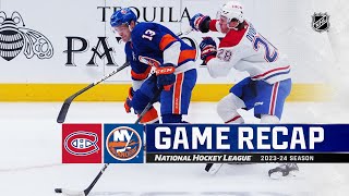 Canadiens  Islanders 411  NHL Highlights 2024 [upl. by Dranyer347]