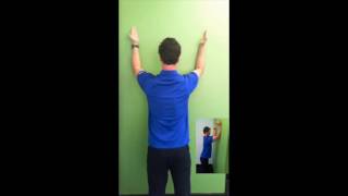 Scapula upward rotation wall slide [upl. by Palmore366]