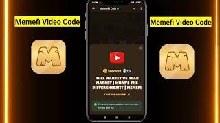 BULL MARKET vs BEAR MARKET  Whats the differences  MemeFi Video Code  memefi YouTube video code [upl. by Alvita]