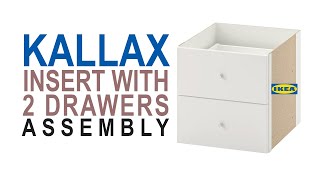 Ikea Kallax Insert with 2 drawers white [upl. by Hallett]