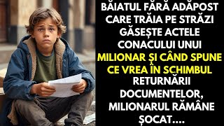 BĂIAT FĂRĂ ADĂPOST GĂSEȘTE DOCUMENTELE DE PROPRIETATE ALE UNEI VILE A UNUI MILIONAR ȘI CÂND SPUNE [upl. by Reinnej]