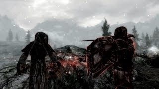 Skyrim Battles  The Greybeards vs The Ebony Warrior Master Settings [upl. by Ingmar118]