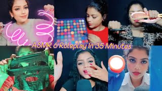 ASMR 6 Roleplay In 35 MinutesNegative Energy Makeup Haircut Facial Spit Painting Nerve Exam [upl. by Defant]