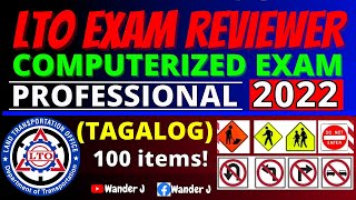 PROFESSIONAL LTO EXAM REVIEWER  TAGALOG 100 items  UPDATED 2022  Wander J [upl. by Greenburg]