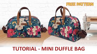 DIY Mini Duffle Bag  Free Pattern and Tutorial by Miko Craft  Cara membuat tas selempang gembul [upl. by Frederick]