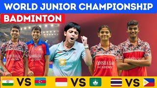 🔴 BWF World Junior Mixed Team Championships 2024  All Court Live Matches [upl. by Nonnac]