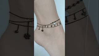 Simple leg 🦶 mehndi design mehndi ka designshorts viralvideo henna [upl. by Nyladnor]