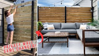 DIY DECK MAKEOVER  EASY PRIVACY WALL [upl. by Ielarol201]