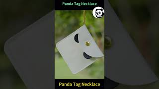 what a unique panda tag necklace stainlesssteel panda necklace pandatag nature [upl. by Aedrahs713]