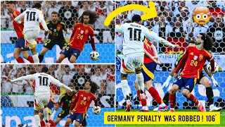 Germany penalty wasnt given by referee Anthony Taylor for Marc Cucurellas clear handball vs Spain [upl. by Fugere]