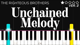 The Righteous Brothers  Unchained Melody  EASY Piano Tutorial [upl. by Ahsiuq876]