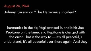 Aug 23 1964  Johnny Carson on “The Harmonica Incident” [upl. by Appleby]