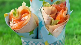 Recette  Wraps truite fumée et fromage blanc au citron [upl. by Hannus]