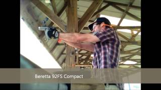 XDS 45 ACP vs Beretta Compact 92FS 9mm [upl. by Llenaej]