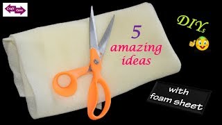 DIY 5 craft compilation ideas with foam sheet  5 amazing decorative ideas with foam sheet [upl. by Laersi]